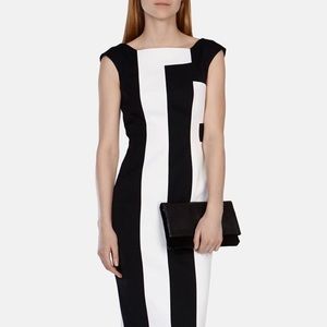 NWT Karen Millen Black and White Pencil Dress
